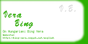 vera bing business card
